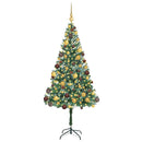 vidaXL Mű karácsonyfa 300 LED-del állvánnyal Zöld 180 cm PVC és Acél