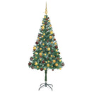 vidaXL Mű karácsonyfa 300 LED-del állvánnyal Zöld 180 cm PVC és Acél
