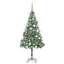 vidaXL Mű karácsonyfa 300 LED-del állvánnyal Zöld 180 cm PVC és Acél