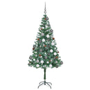 vidaXL Mű karácsonyfa 300 LED-del állvánnyal Zöld 180 cm PVC és Acél