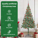 vidaXL Mű karácsonyfa 300 LED-del állvánnyal Zöld 180 cm PVC és Acél