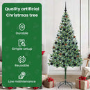 vidaXL Mű karácsonyfa 300 LED-del állvánnyal Zöld 180 cm PVC és Acél