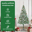 vidaXL Mű karácsonyfa 300 LED-del állvánnyal Zöld 180 cm PVC és Acél