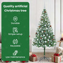 vidaXL Mű karácsonyfa 300 LED-del állvánnyal Zöld 180 cm PVC és Acél