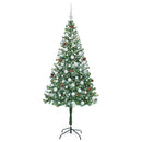 vidaXL Mű karácsonyfa 300 LED-del állvánnyal Zöld 180 cm PVC és Acél