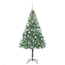 vidaXL Mű karácsonyfa 300 LED-del állvánnyal Zöld 180 cm PVC és Acél