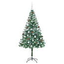 vidaXL Mű karácsonyfa 300 LED-del állvánnyal Zöld 180 cm PVC és Acél