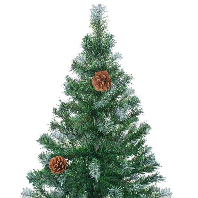 vidaXL Mű karácsonyfa 300 LED-del állvánnyal Zöld 180 cm PVC és Acél