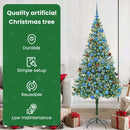 vidaXL Mű karácsonyfa 300 LED-del állvánnyal Zöld 180 cm PVC és Acél