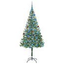 vidaXL Mű karácsonyfa 300 LED-del állvánnyal Zöld 180 cm PVC és Acél