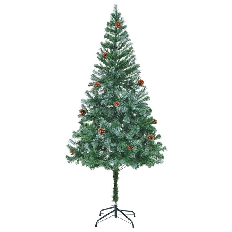vidaXL Mű karácsonyfa 300 LED-del állvánnyal Zöld 180 cm PVC és Acél