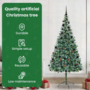 vidaXL Mű karácsonyfa 300 LED-del állvánnyal Zöld 210 cm PVC és Acél
