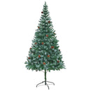 vidaXL Mű karácsonyfa 300 LED-del állvánnyal Zöld 210 cm PVC és Acél