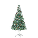 vidaXL Mű karácsonyfa 300 LED-del állvánnyal Zöld 210 cm PVC és Acél