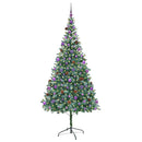 vidaXL Mű karácsonyfa 300 LED-del állvánnyal Zöld 210 cm PVC és Acél