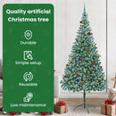 vidaXL Mű karácsonyfa 300 LED-del állvánnyal Zöld 210 cm PVC és Acél