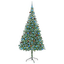 vidaXL Mű karácsonyfa 300 LED-del állvánnyal Zöld 210 cm PVC és Acél