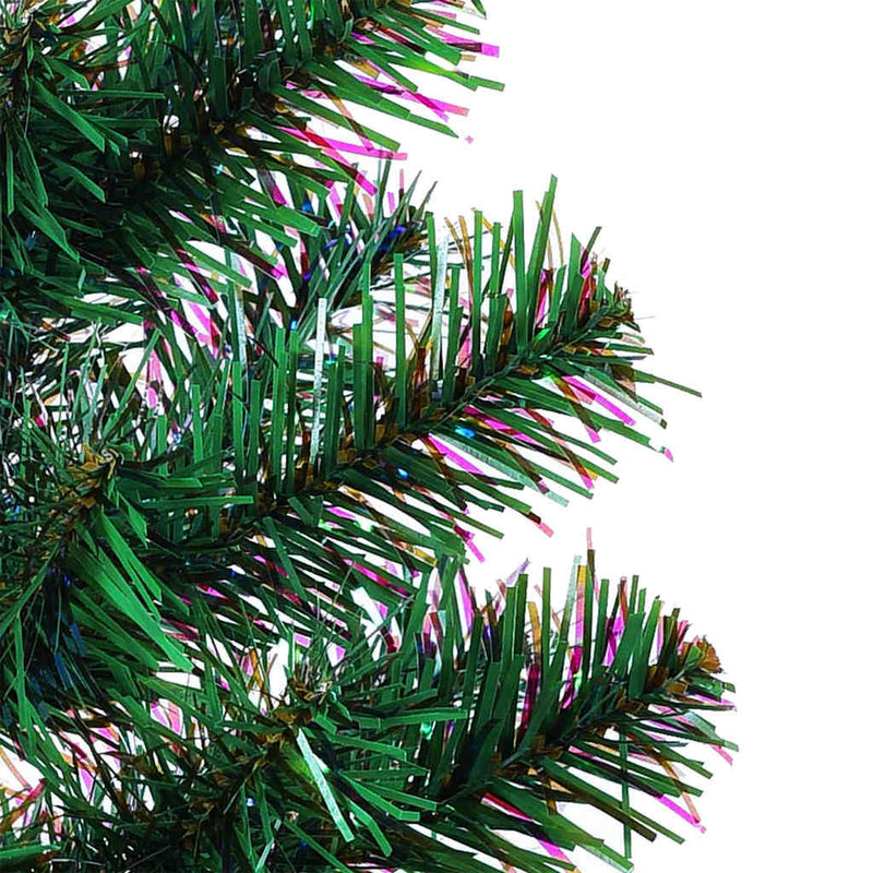 vidaXL Mesterséges, előre világított karácsonyi fa Zöld 120 cm