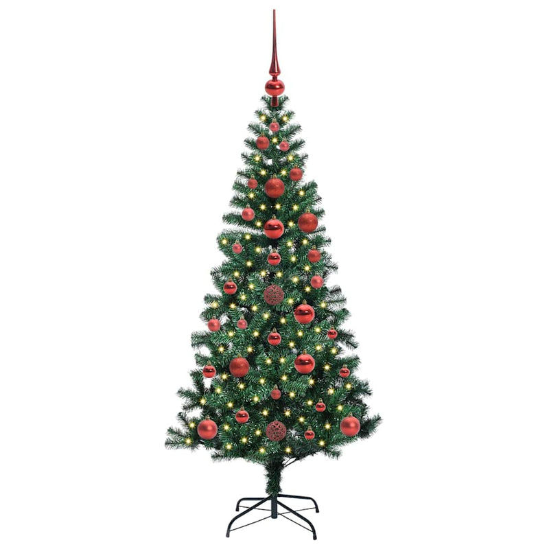 vidaXL Mesterséges, előre világított karácsonyi fa Zöld 120 cm