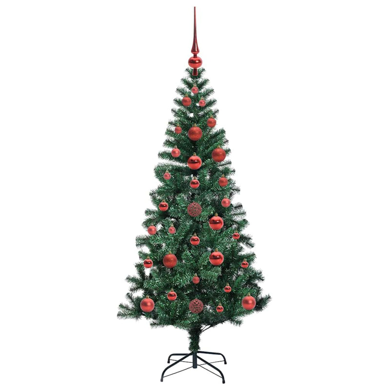 vidaXL Mesterséges, előre világított karácsonyi fa Zöld 120 cm