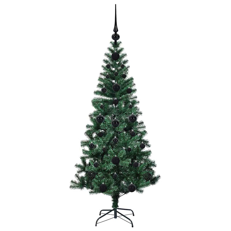 vidaXL Mesterséges, előre világított karácsonyi fa Zöld 120 cm