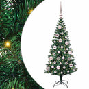 vidaXL Mesterséges, előre világított karácsonyi fa Zöld 120 cm