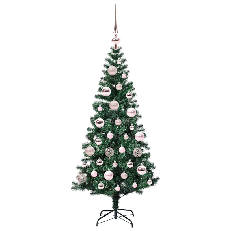 vidaXL Mesterséges, előre világított karácsonyi fa Zöld 120 cm