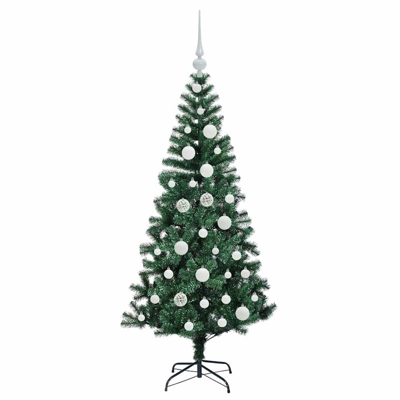 vidaXL Mesterséges, előre világított karácsonyi fa Zöld 120 cm
