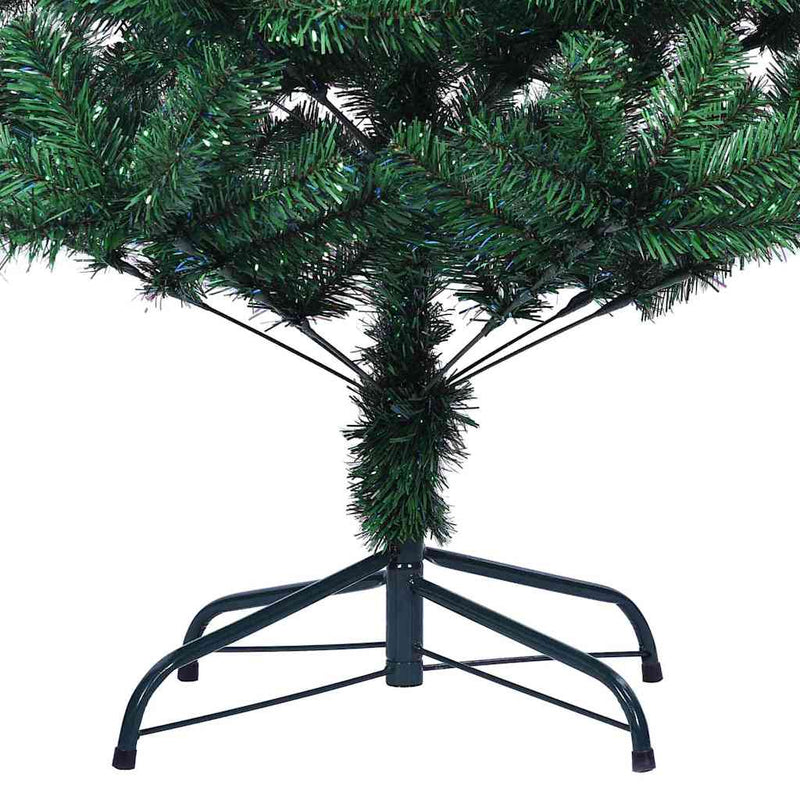 vidaXL Mesterséges, előre világított karácsonyi fa Zöld 120 cm