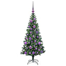 vidaXL Mesterséges, előre világított karácsonyi fa Zöld 120 cm
