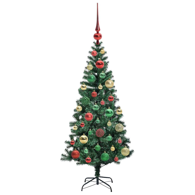 vidaXL Mesterséges, előre világított karácsonyi fa Zöld 120 cm
