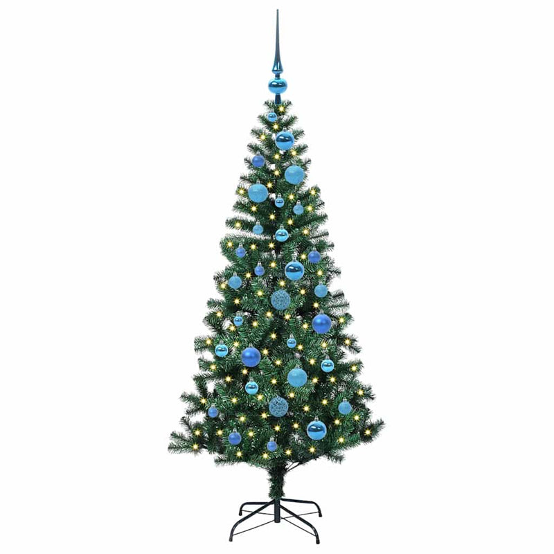 vidaXL Mesterséges, előre világított karácsonyi fa Zöld 150 cm