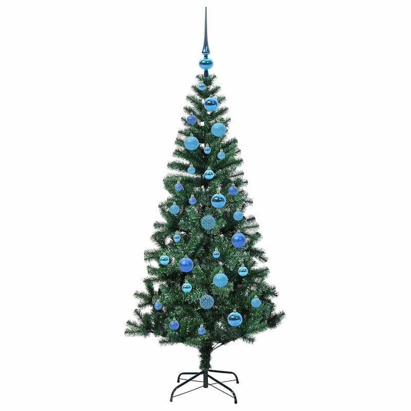 vidaXL Mesterséges, előre világított karácsonyi fa Zöld 150 cm