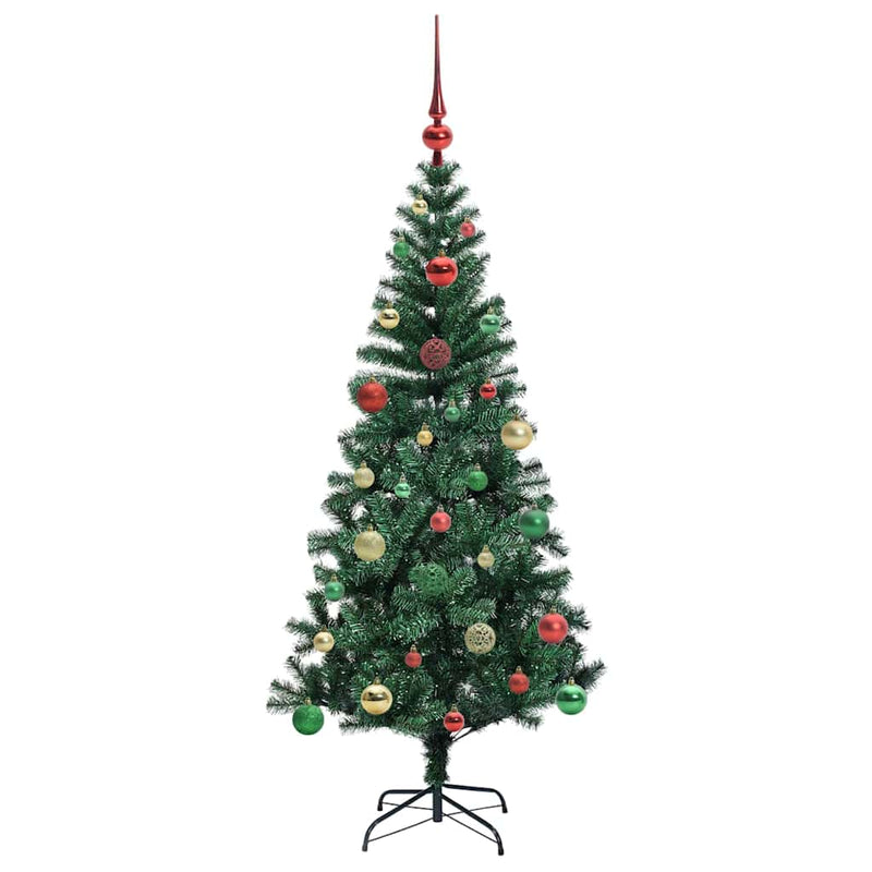 vidaXL Mesterséges, előre világított karácsonyi fa Zöld 150 cm