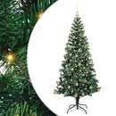 vidaXL Mesterséges, előre világított karácsonyi fa Zöld 180 cm