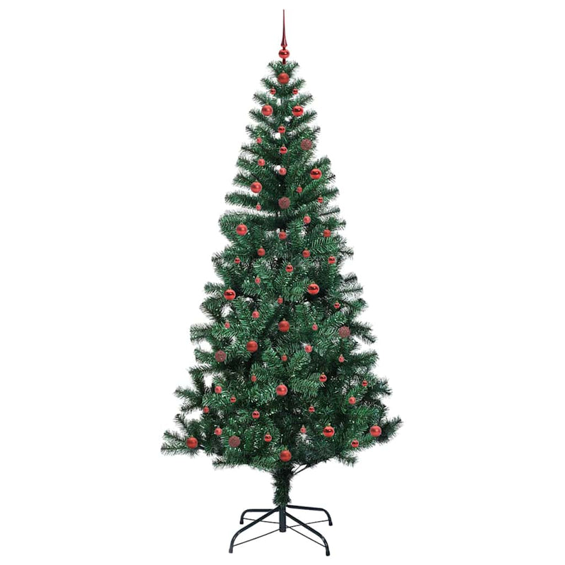 vidaXL Mesterséges, előre világított karácsonyi fa Zöld 240 cm