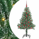 vidaXL Mű karácsonyi fa hóval borítva LED fényekkel 150 LED-del 120 cm