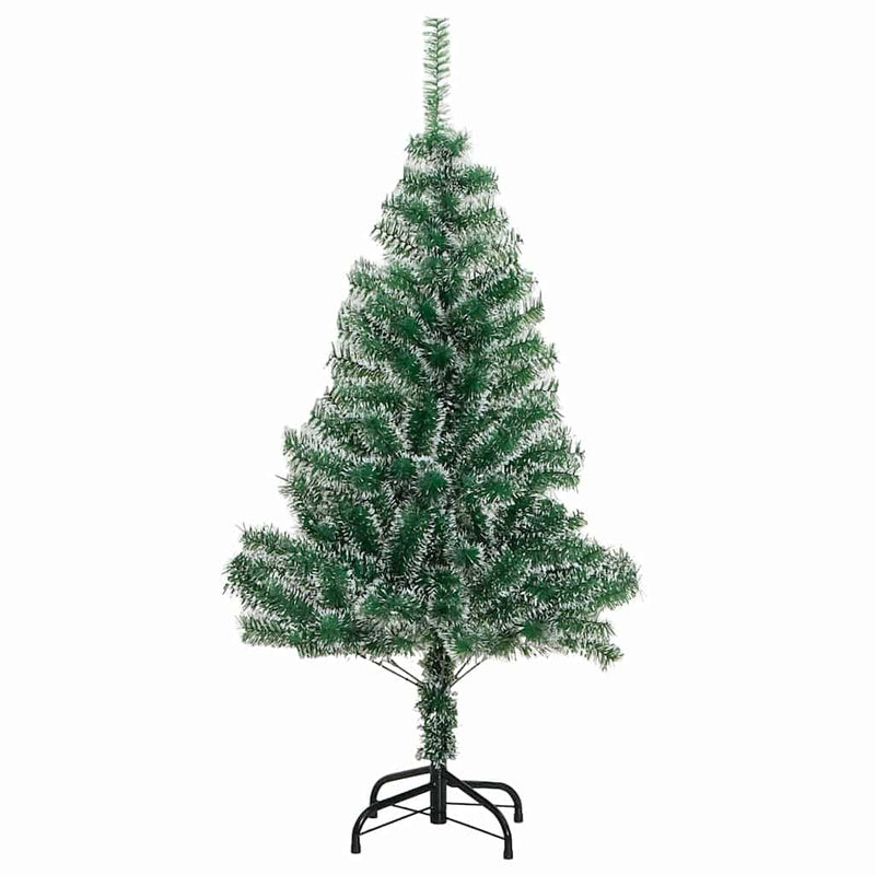 vidaXL Mű karácsonyi fa hóval borítva LED fényekkel 120 cm