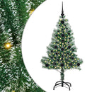 vidaXL Mű karácsonyi fa hóval borítva LED fényekkel 150 LED-del 120 cm