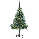 vidaXL Mű karácsonyi fa hóval borítva LED fényekkel 150 LED-del 120 cm