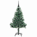 vidaXL Mű karácsonyi fa hóval borítva LED fényekkel 150 LED-del 120 cm