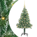 vidaXL Mű karácsonyi fa hóval borítva LED fényekkel 150 LED-del 120 cm