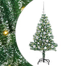 vidaXL Mű karácsonyi fa hóval borítva LED fényekkel 150 LED-del 120 cm
