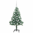vidaXL Mű karácsonyi fa hóval borítva LED fényekkel 150 LED-del 120 cm