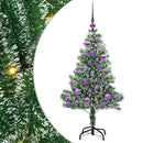 vidaXL Mű karácsonyi fa hóval borítva LED fényekkel 150 LED-del 120 cm