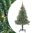 vidaXL Mű karácsonyi fa hóval borítva LED fényekkel 150 LED-del 150 cm