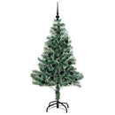 vidaXL Mű karácsonyi fa hóval borítva LED fényekkel 150 LED-del 150 cm