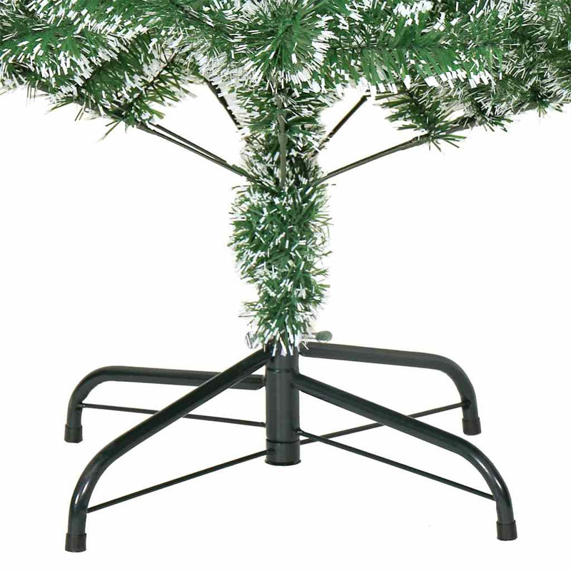 vidaXL Mű karácsonyi fa hóval borítva LED fényekkel 150 cm