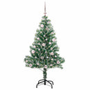 vidaXL Mű karácsonyi fa hóval borítva LED fényekkel 150 LED-del 150 cm