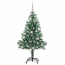 vidaXL Mű karácsonyi fa hóval borítva LED fényekkel 150 LED-del 150 cm